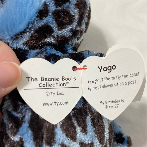 NWT Kid’s Ty Beanie Boos “Twiggy and Yago” Pink and Blue Owls. One size. - Picture 14 of 17